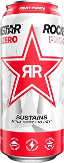 Rockstar Pure Zero Fruit Punch, 16 Fl Oz Can