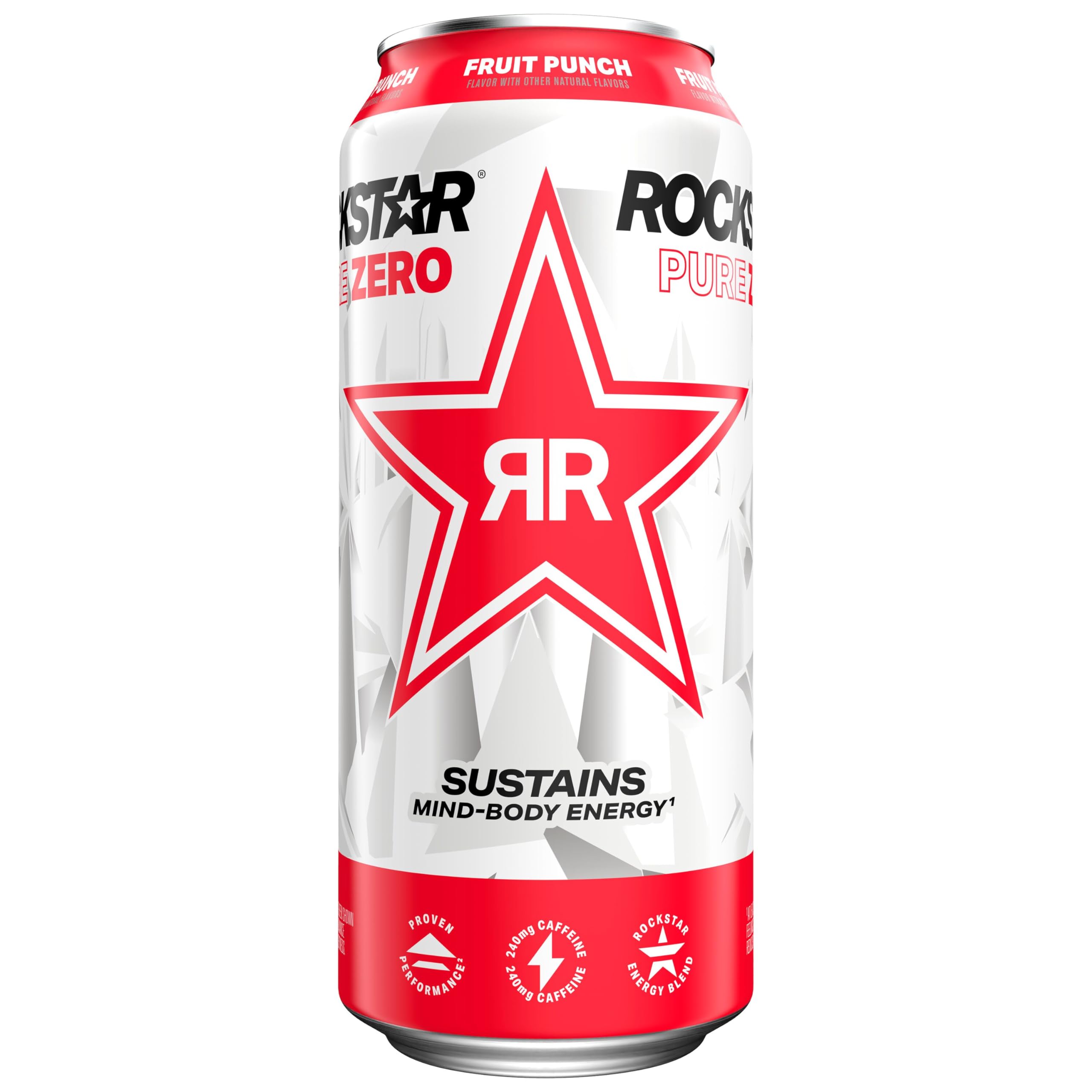 Amazon.com : Rockstar Pure Zero Fruit Punch, 16 Fl Oz Can