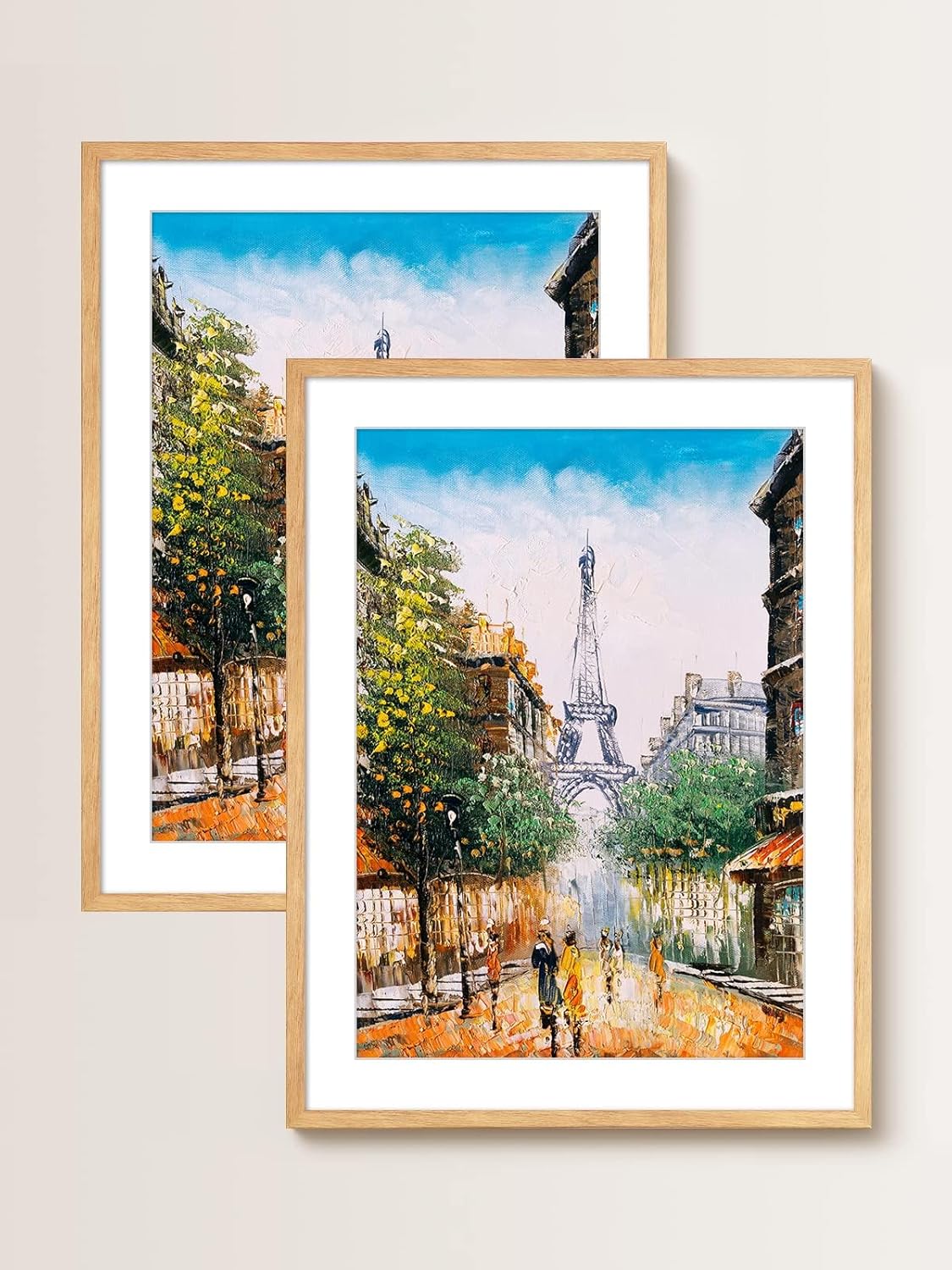 Rustic Oak 24x32 Frame - Set of 2, 24 x 32 Poster Frame with Mat for 20x28, Picture Frames for Artwork, Puzzles, Photos and Movie Posters 24" x 32" / 20" x 28" mat