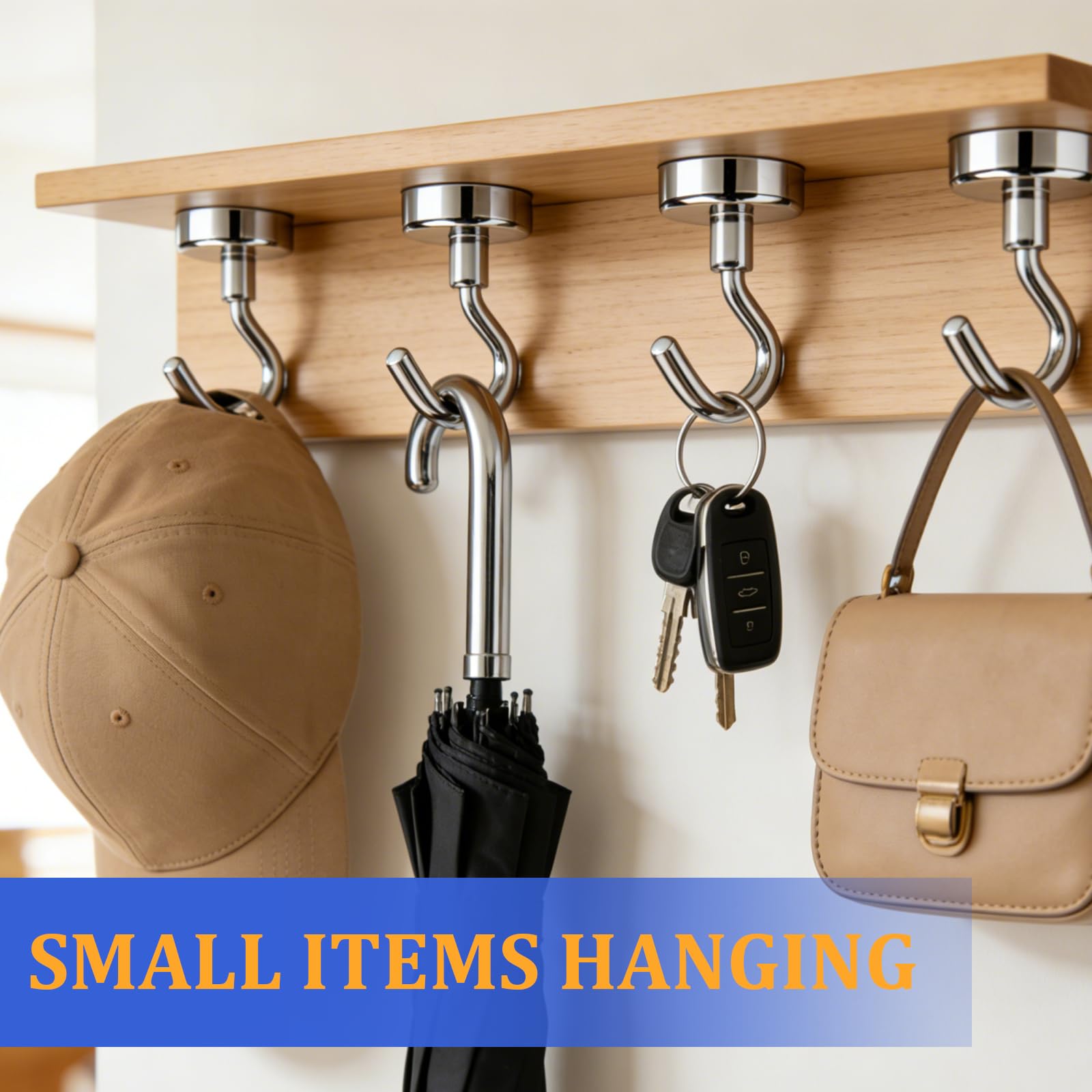 26Pack Magnetic Hooks for Cruise Cabin Essential, 0.63" Heavy Duty Magnet Hooks for Kitchen, Classroom & Home Use - Strong Magnets Holder for Hanging Tools, Decorations — Amazon image 6