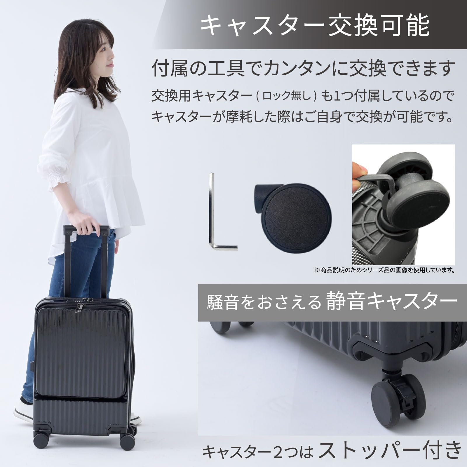 Amazon｜[山善] キャリーケース フロントオープン 機内持ち込み S