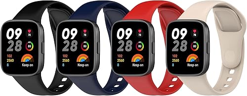 Muñequeras deportivas de silicona compatibles con Xiaomi Redmi Watch 3Mi Watch Lite 3 Accesorios de repuesto Correa impermeable talla única 5.5"-8.7"