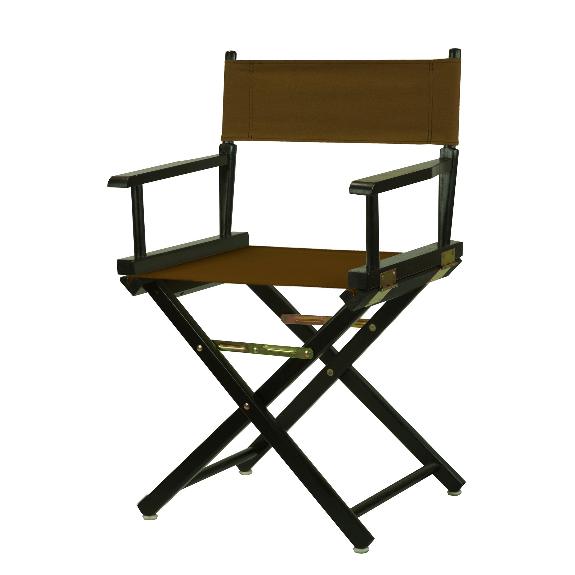 18" Director's Chair Black Frame-Brown Canvas