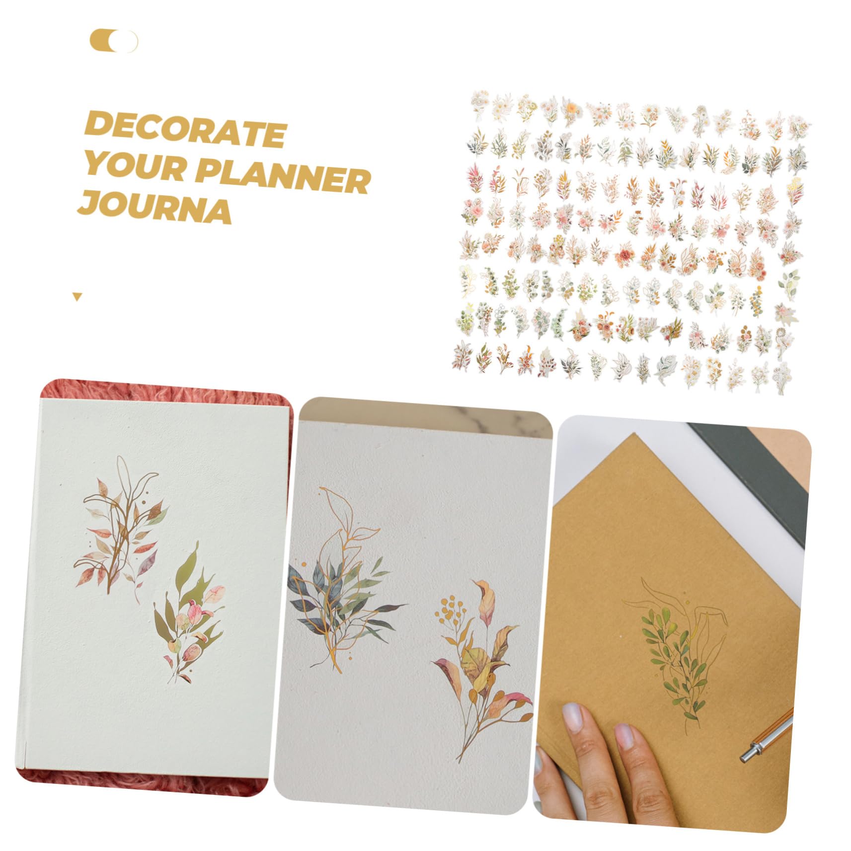 5 Set Adesivi Scrapbooking Holografici Da Decorazioni Per Album E Progetti Fai Da Te Stile Foglie E Piante Per Decorazioni 240 Pezzi * 5