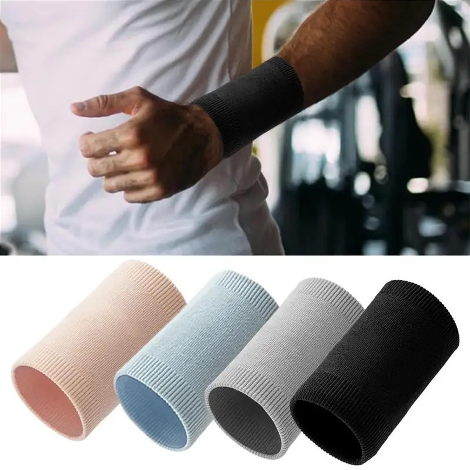 Schweißbänder, Armbänder, Mehrfarbige Armbänder, 2er-Pack for Sport