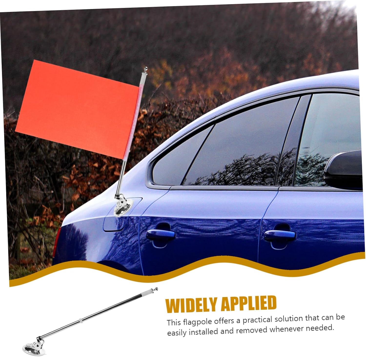 Veemoon Cup Flag Pole Holder for Vehicles Easy to Install Car Flag Bracket Versatile and Reusable for Trucks Suvs and Rvs