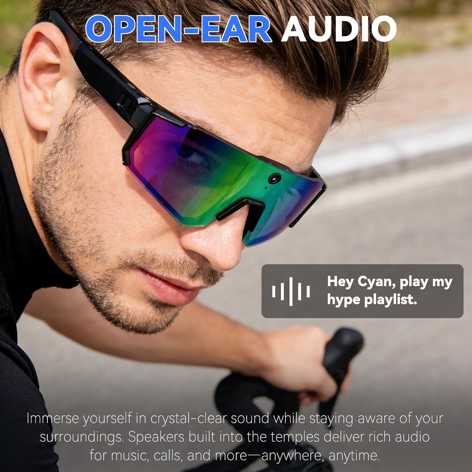 2026 Baseball Glasses with Camera,Running Glasses with Voice Control & Object Recognition, Polarized Sunglasses with Bluetooth Call Designed for Baseball, Outdoor Sports Cycling, Hiking - Image 5