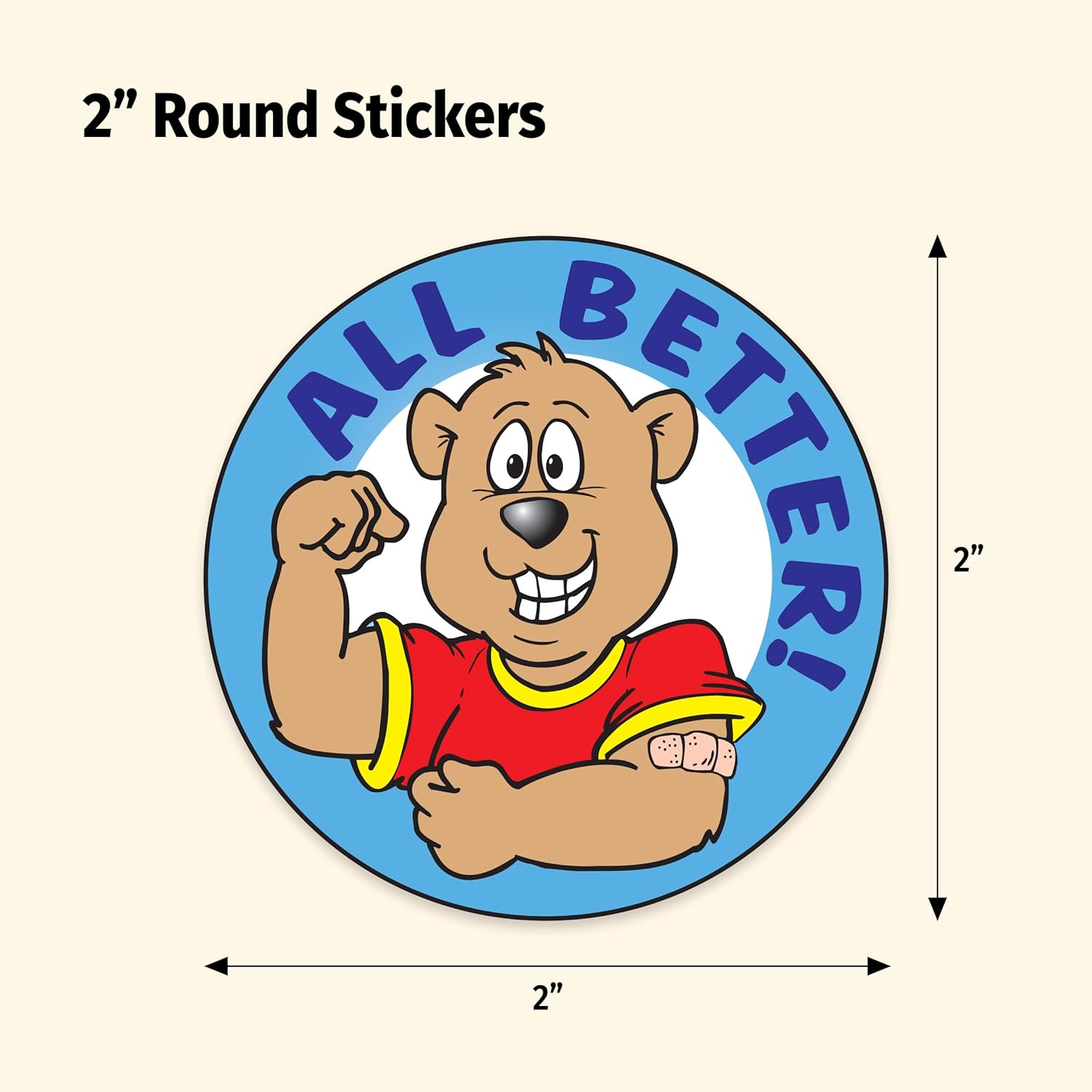 ZOCO - School Nurse Stickers for Kids (400 Count) - Medical, Doctors Office, Pediatric Stickers for Patients - 2" Round