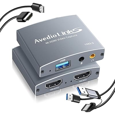 avedio links 4K@60Hz HDMI キャプチャーボード USB 3.0/Type-C ゲームキャプチャー 1080P 60fps パススルー対応 …