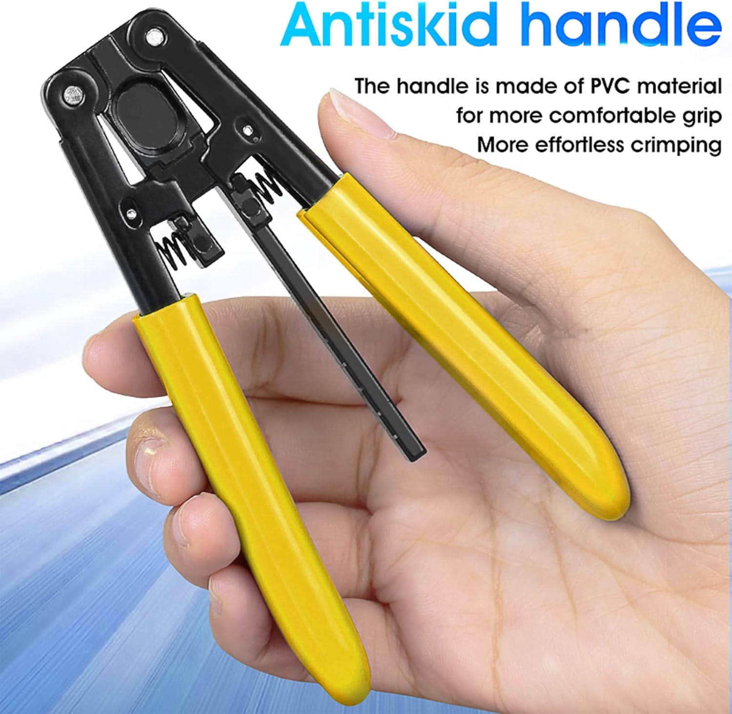 2 pcs Fiber Optic Drop Cable Stripper for Indoor 3.1 mm x 2.0 mm FTTH Drop Cables, Stripping Plier for Rubber-insulated Optical Cable, Yellow