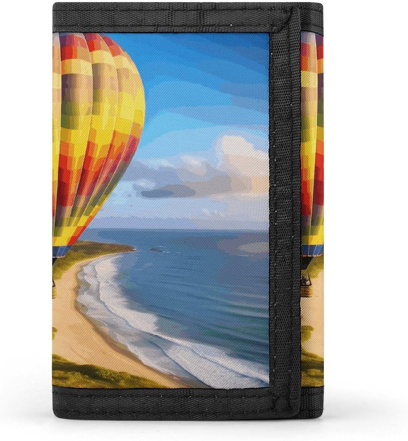 Hawaii Hot Air Balloon Trifold Wallets Slim Wallet Novelty Pocket Purse Multiple Card Slots Outdoor Travel Wallet Stylish Durable Wallets For Men Women