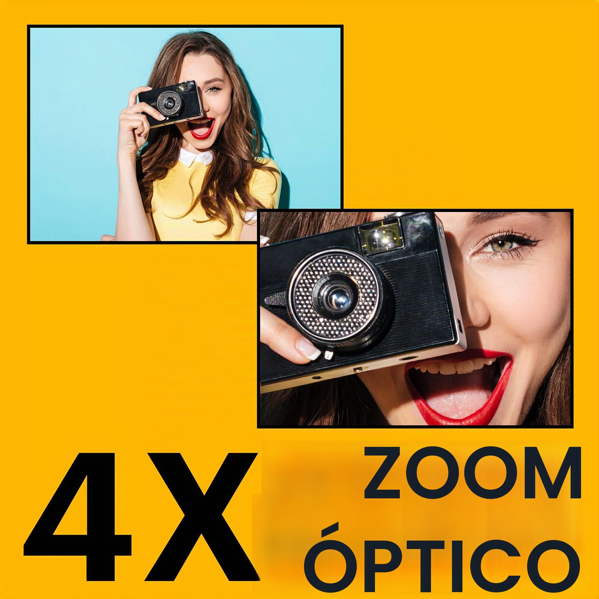 KODAK Pixpro FZ45 - Appareil Photo Numérique Compact 16.44 Mégapixels, Zoom Optique 4X, Ecran LCD de 2.7 pouces, Vidéo HD 720p, Plie AA - Noir