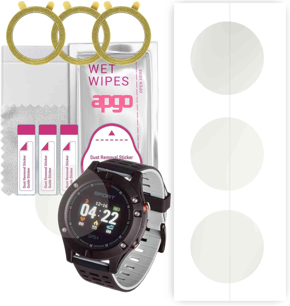 apgo 3x Hydrogel Matte Screen Protector for Garett Sport 25 GPS, Hydrogel Film, Flexible, Soft TPU with positioning layer easy installation — 사진 1