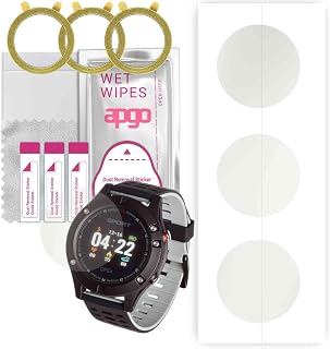 apgo 3x Hydrogel Matte Screen Protector for Garett Sport 25 GPS, Hydrogel Film, Flexible, Soft TPU with positioning layer easy installation