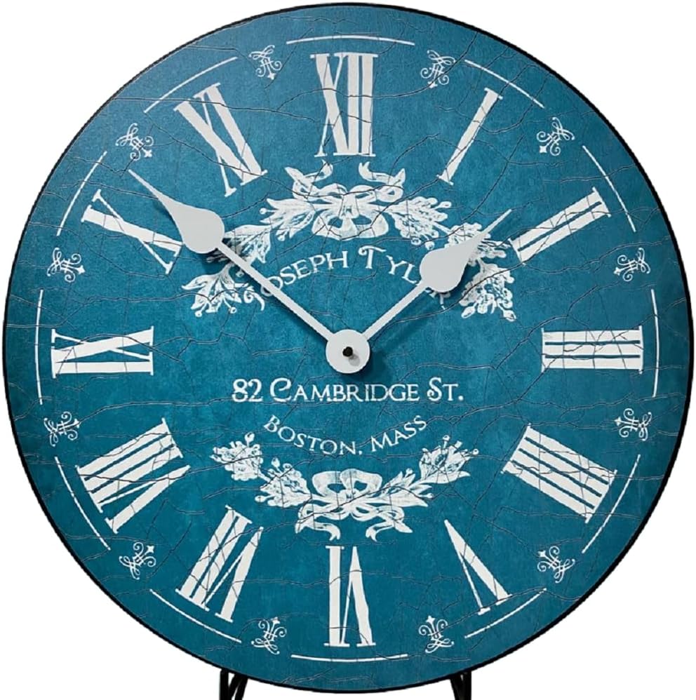 Charmant Blue Wall Clock | Ultra Quiet Quartz Mechanism | Hand Made in USA Beautiful Crisp Lasting Color | Comes in 8 Sizes | 12-Inch