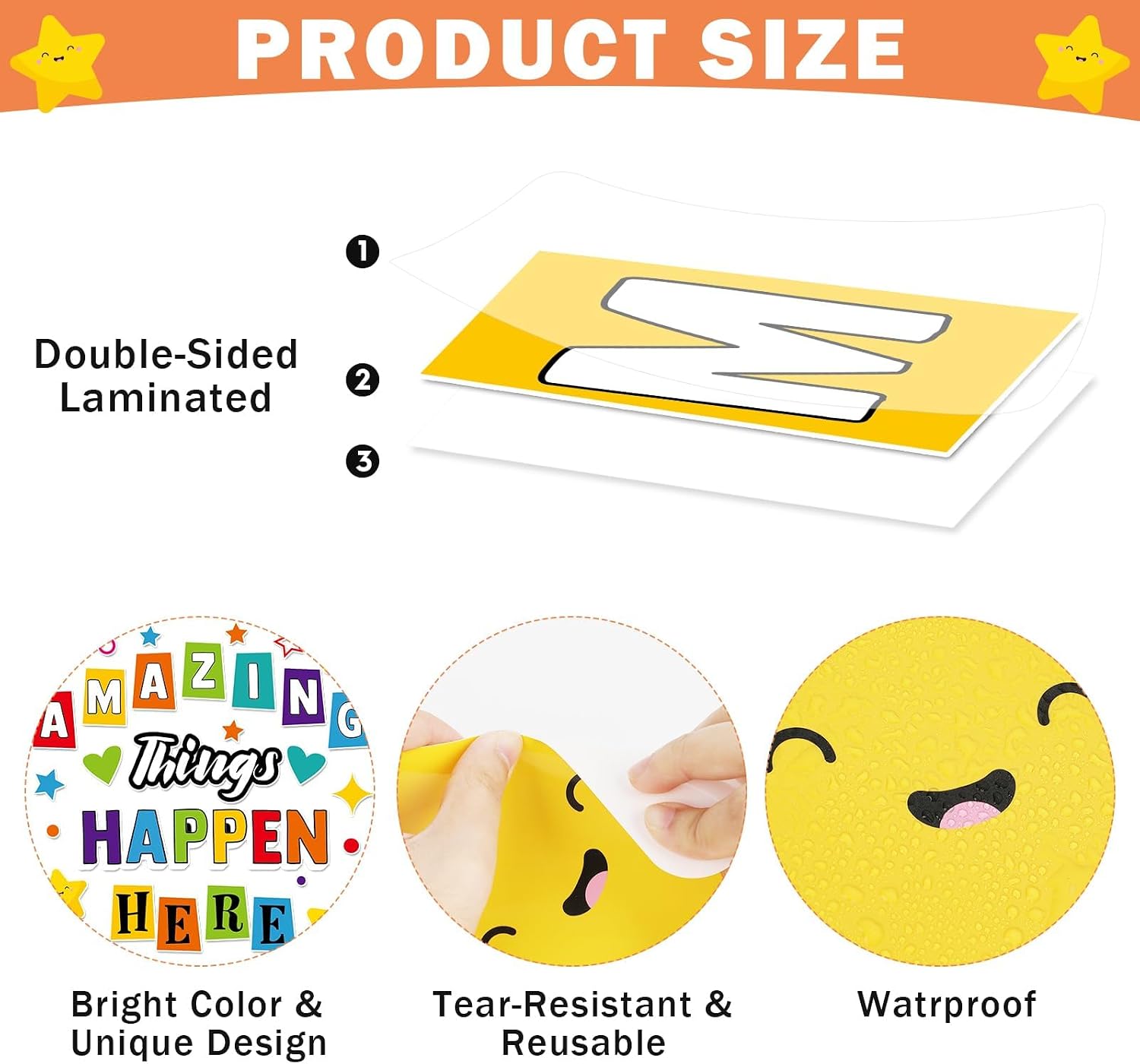 party greeting Amazing Things Happen Here Bulletin Board Welcome Amazing Bulletin Board Decoration Set Inspirational Welcome Back To School Cutouts Decorations Classroom Wall Decor