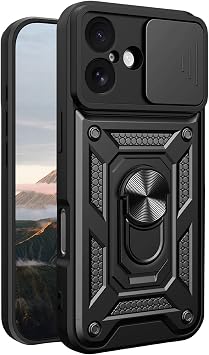CONSTRAIN - iPhone 17 ile uyumlu Apple K l f Kamera Korumal  S rg l  Y z kl  Armor Military Tank K zakl  Sert Silikon Kapak - Siyah