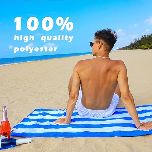 Miniatura 6 de Exclusivo Mezcla Cabana de microfibra a rayas toalla de playapiscinabaño (30 pulgadas x 60 pulgadas)  suave, de secado rápido, ligero, absorbente y