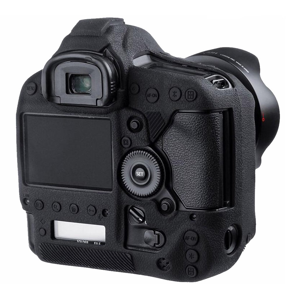 Market&YCY Custodia protettiva in silicone per fotocamera protettiva della fotocamera professionale, Per Canon 1DX - Nero