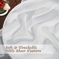 Vista 3 de NICETOWN Cortina transparente para puerta de patio, cortina vertical de gasa, panel de cortina extra ancho, tratamiento de ventana para puerta Gris