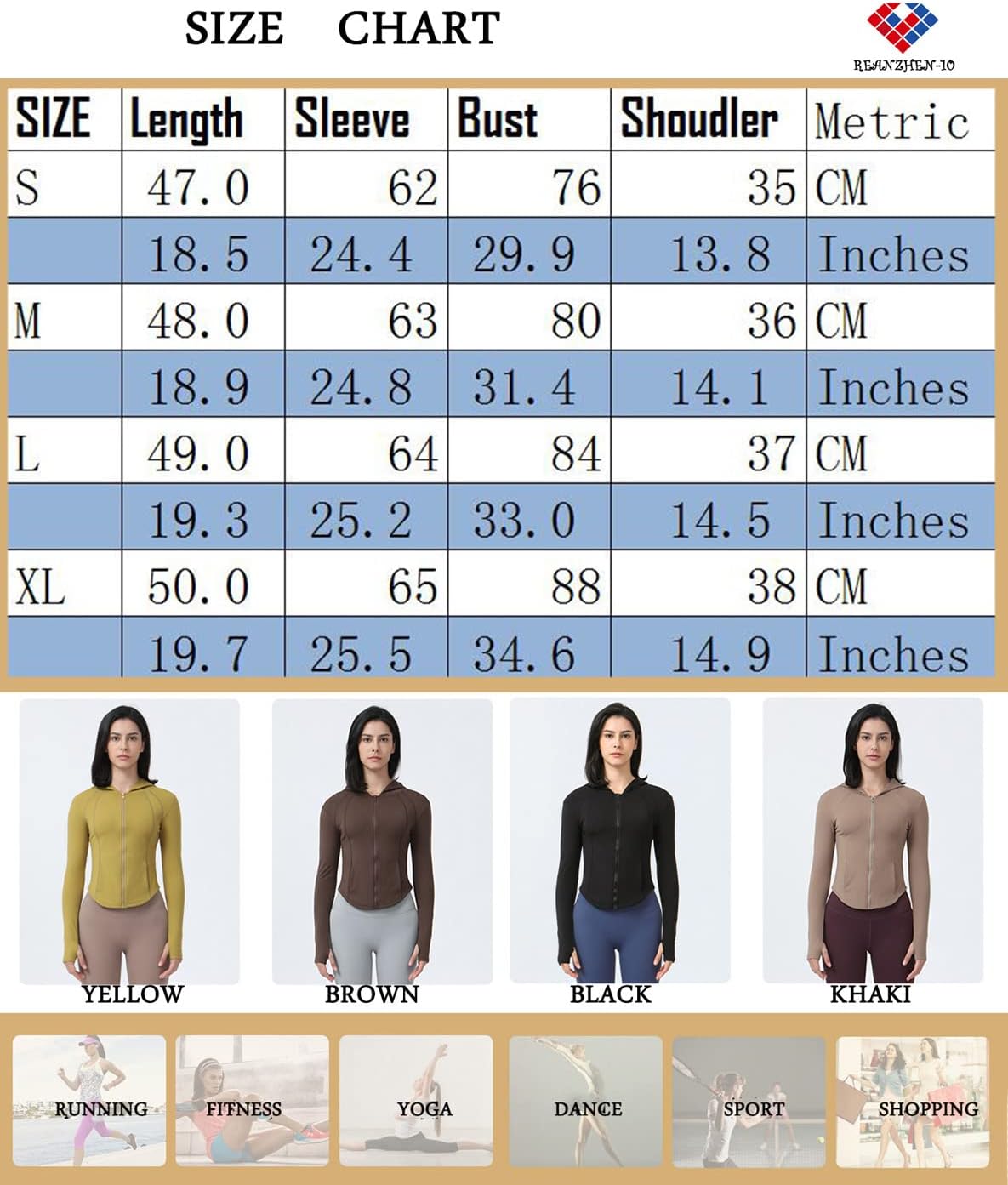 Women's Sports Jacket Full Zip Workout Running Warm-Up Jacket Slim Fit Long Sleeve Yoga Track Jacket with Thumb Holes