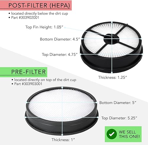 Miniatura 2 de MaximalPowerHoover Windtunnel Air Modelo uh70400& uh72400Primaria Filtro. Parte # 303903001. Lavable y reutilizable.