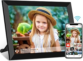 FRAMEO 10.1 inch 32GB Digital Picture Frame, IPS LCD Touch Screen, Auto-Rotate Easy Setup to Share Photos & Videos via Frameo from Anywhere, Gifts for Parents and Grandparents