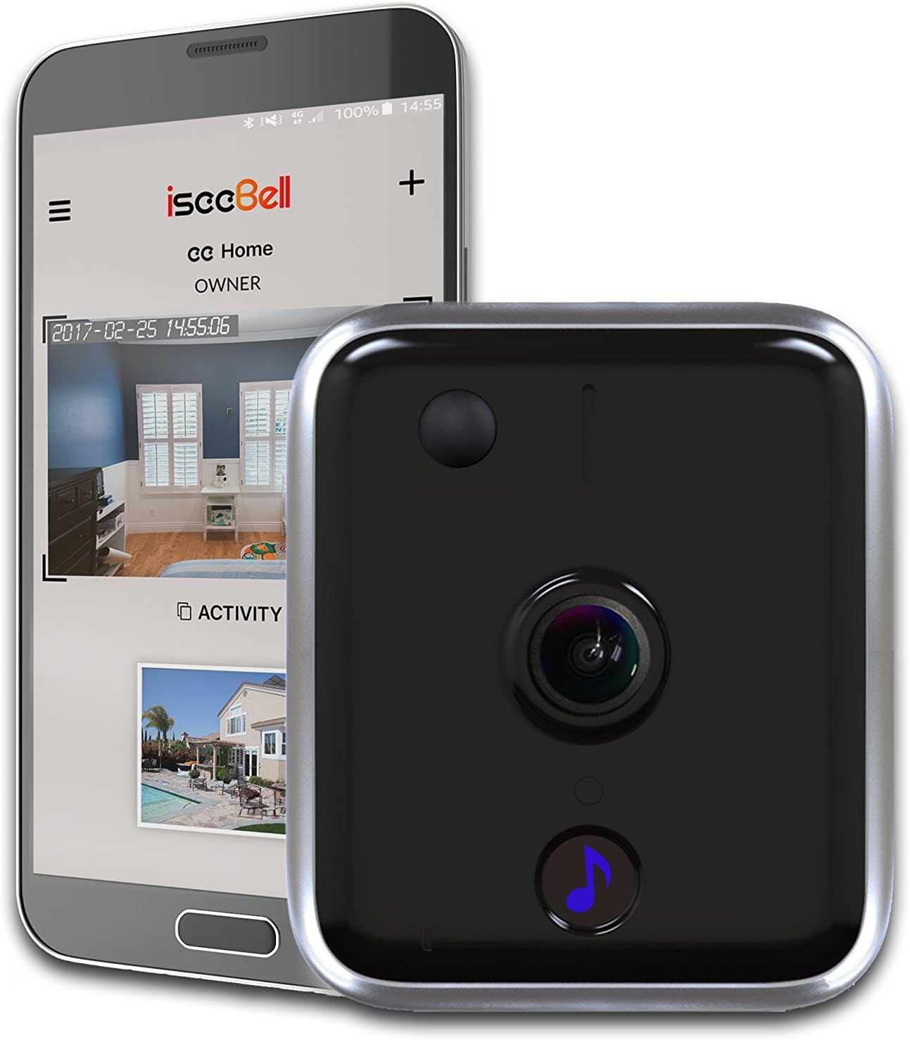 Wi-Fi Enabled HD Video Doorbell with Two-Way Audio, Night Vision and Smart App Control [Hardwired Version]