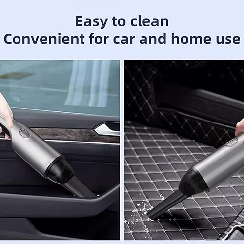 Miniatura 8 de Aspiradora portátil para automóvil, aspiradora de mano portátil para limpieza interior del automóvil, uso húmedo y seco, recargable por USB, con
