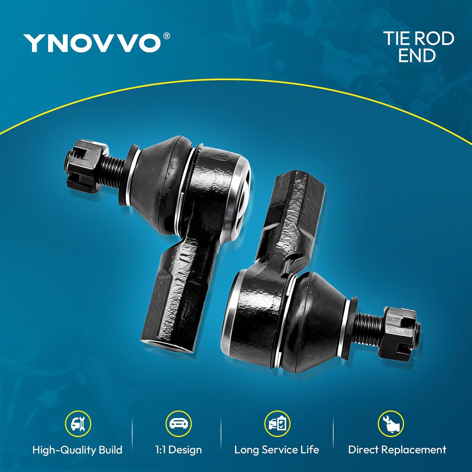 2 PCS ES80995 Front Outer Tie Rod End Kit Fits for Honda Element 2.4L 2003-2011, for Acura RSX 2.0L 2002-2006 Replace OE 53542SCVA01, 53541S7A003