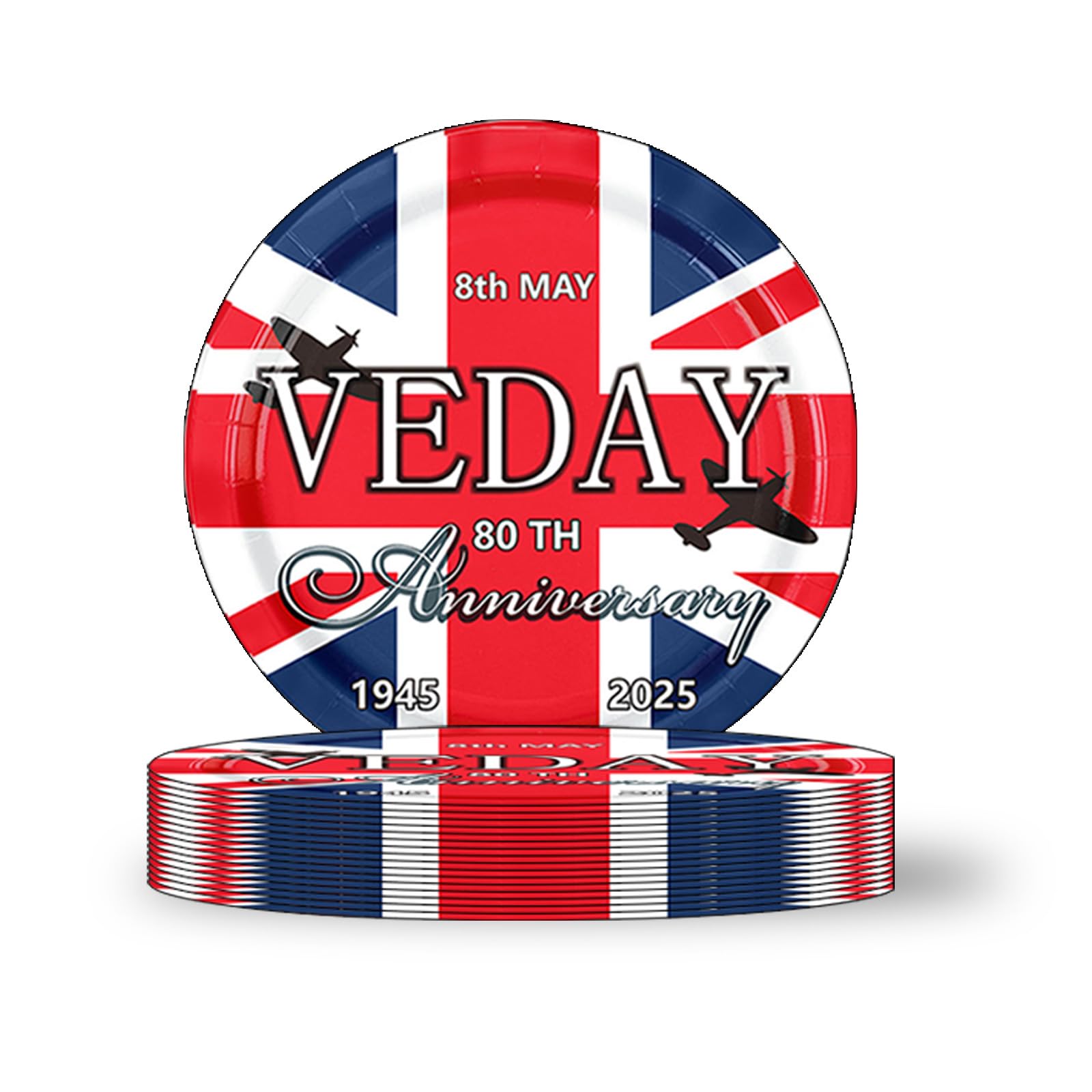 VE Day 80th Anniversary Feier Deko VE Day 80. Jahrestag Dekoration -  Feierdeko Für Den 8. Mai 1945 Gedenktag Historische Gedenkfeier Deko, image size:1600x1600