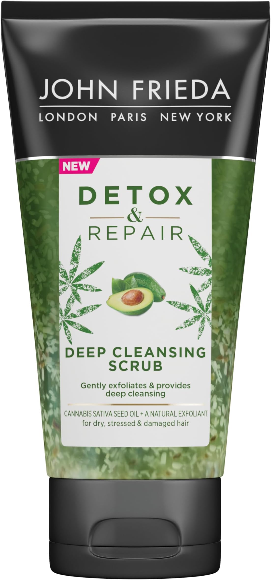 John FriedaDetox & Repair Deep Cleansing Scrub 150 ml, Scalp Scrub for Dry Hair, Deep Cleansing and Exfoliating Scalp Scrub