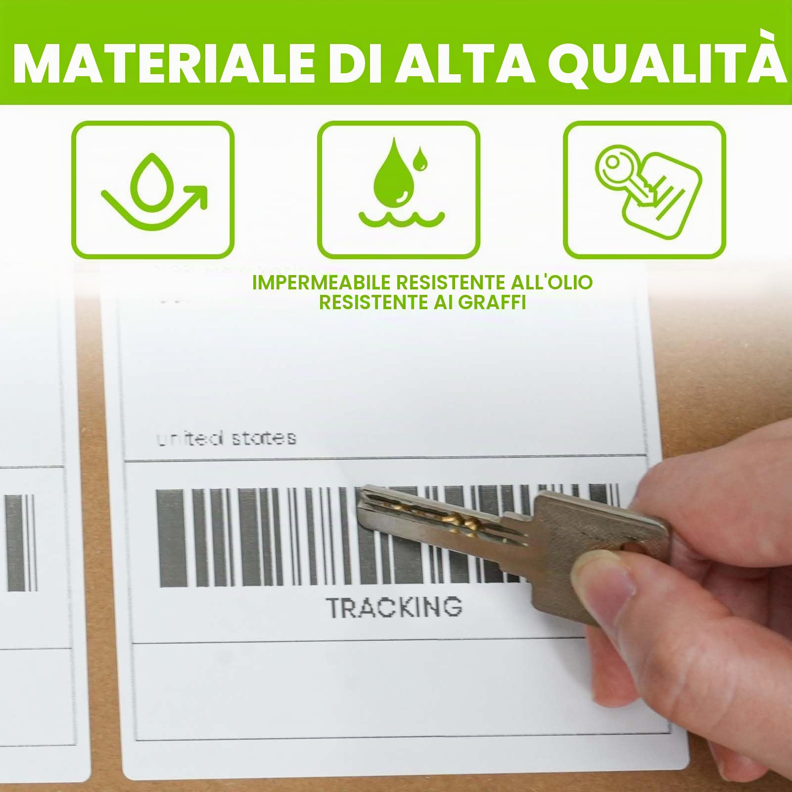 ADHES 4 Rotoli Etichetta Termica Diretta 4 "x 6"(100 mm X 152 mm)220Lables Bianco Per L'Imballaggio Etichette termiche Di Spedizione,Compatibile Con Stampanti Termiche Etichette