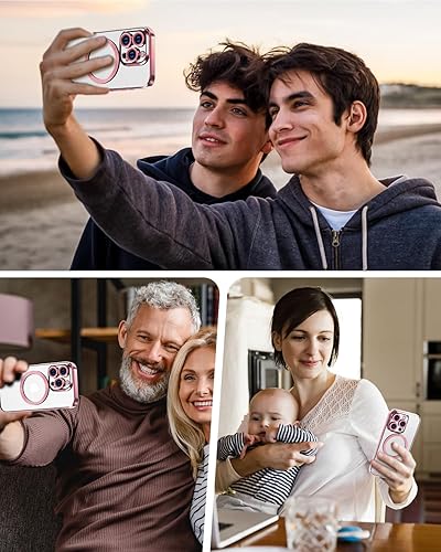 Miniatura 7 de Intermerge Funda para iPhone 14 Pro, compatible con carga inalámbrica MagSafe, protección de grado militar a prueba de golpes, resistente al