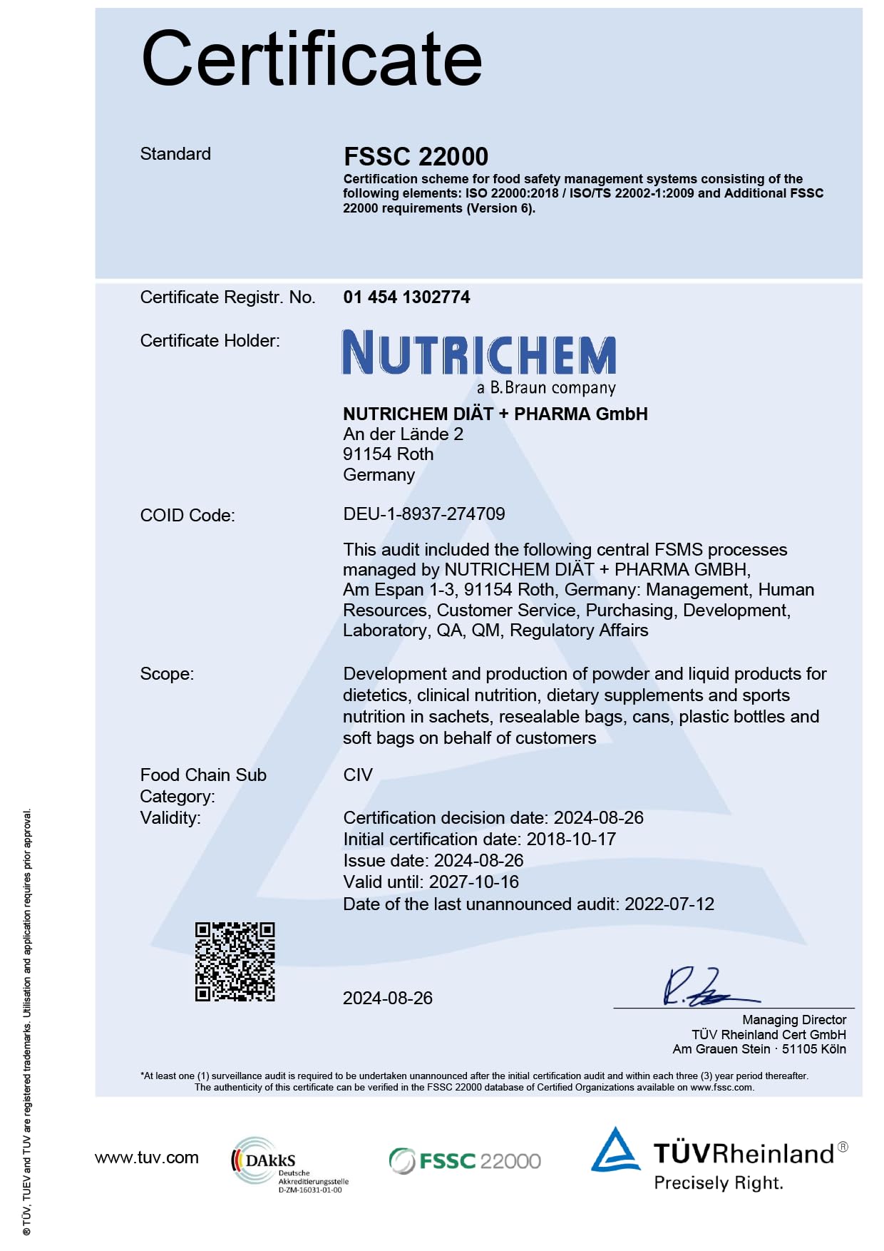 FitLine Generation 50+, 30 Beutel je 5g = 150g
