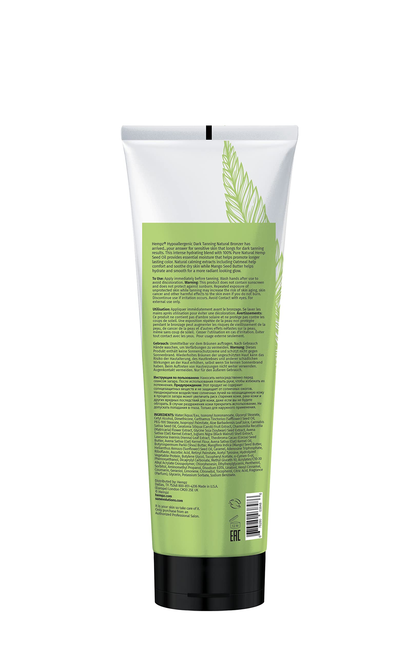 HEMPZ Dark Tan Maximizer Self-Tanning Lotion with Hemp Seed Oil