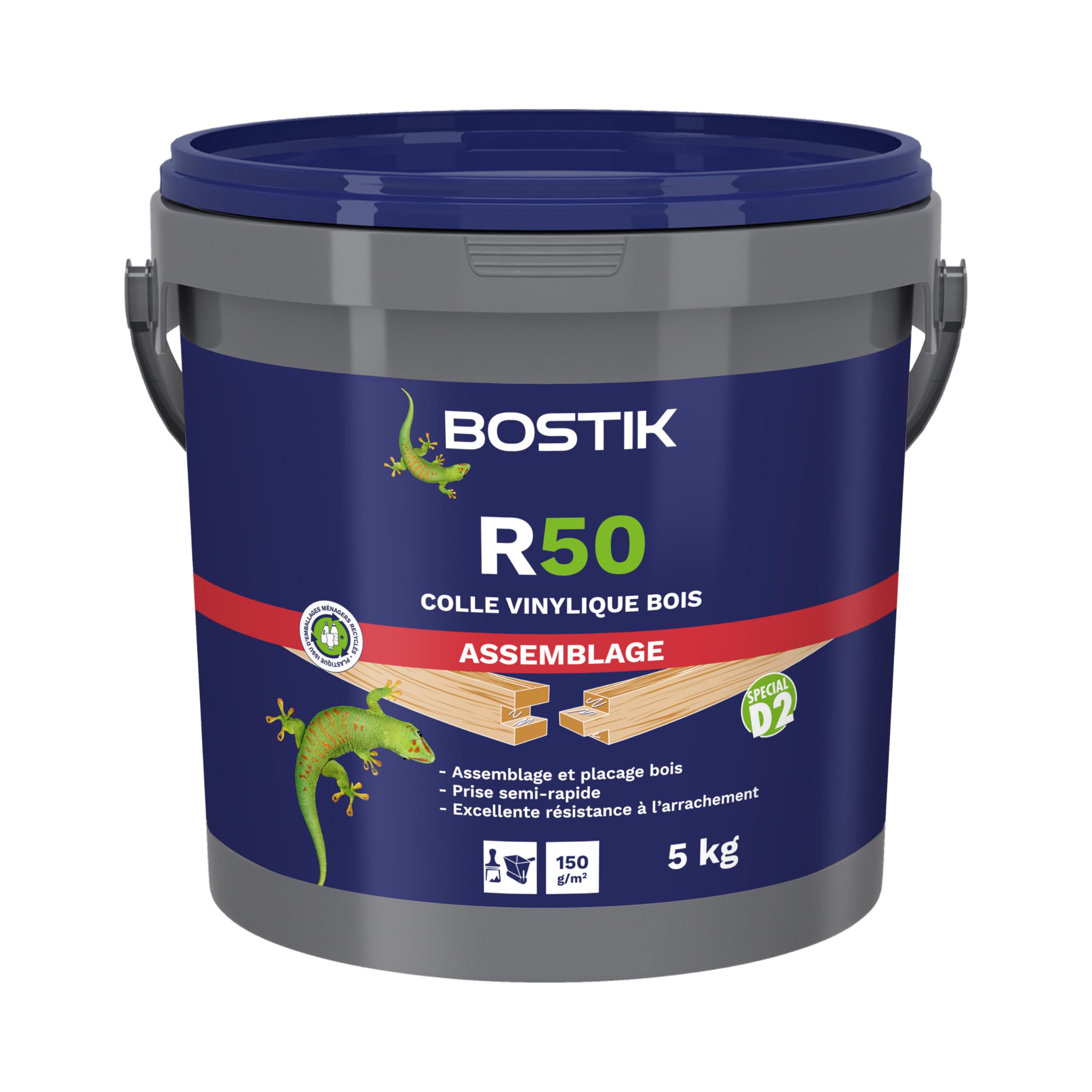 Bostik Colle Vinylique Bois R50 - Seau 5 kg