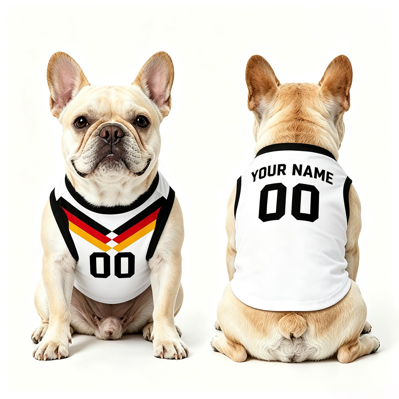 Personalised Dog Tshirt with Name & Number, Custom 2026 World Cup Football Dog Jerseys, Dog Outfit for Small Medium Dogs, E