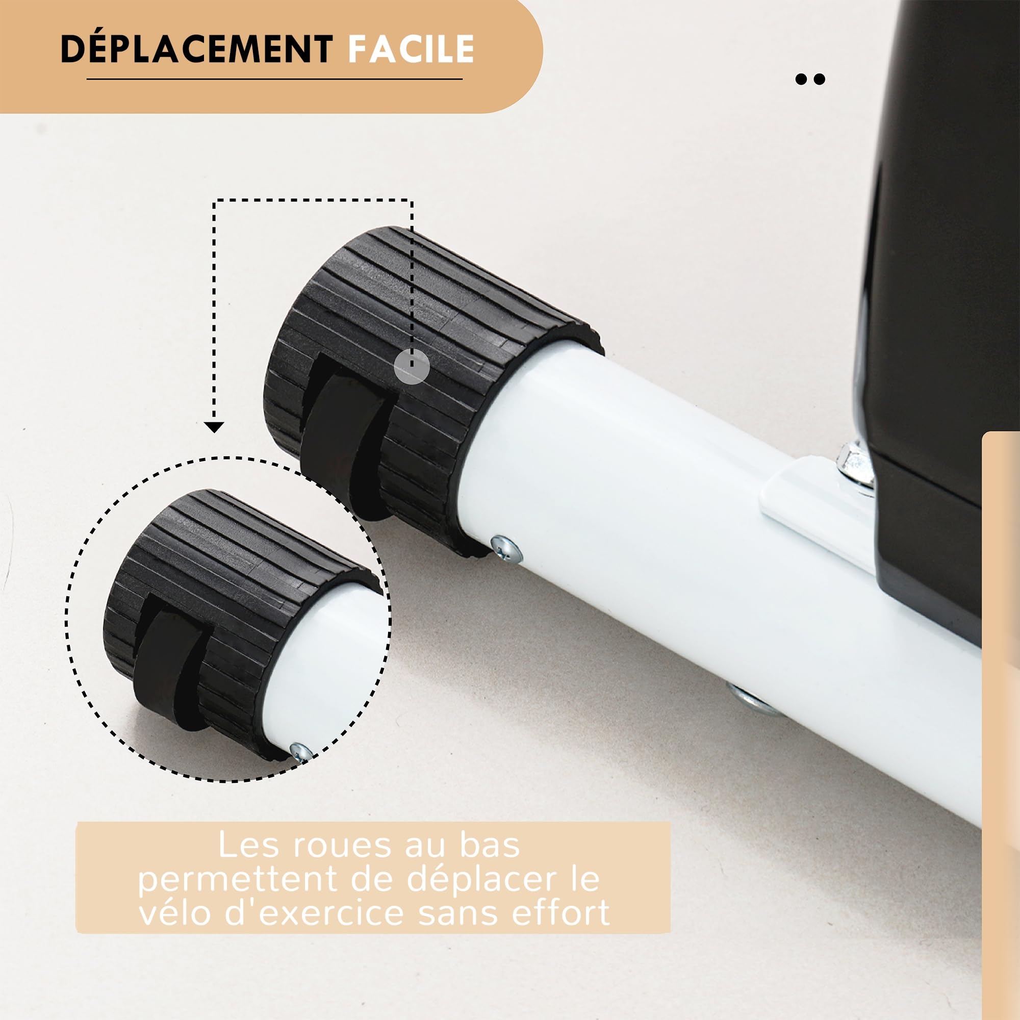 Vélo D'appartement Magnétique Pliable - Avec Dossier Rembourré Et