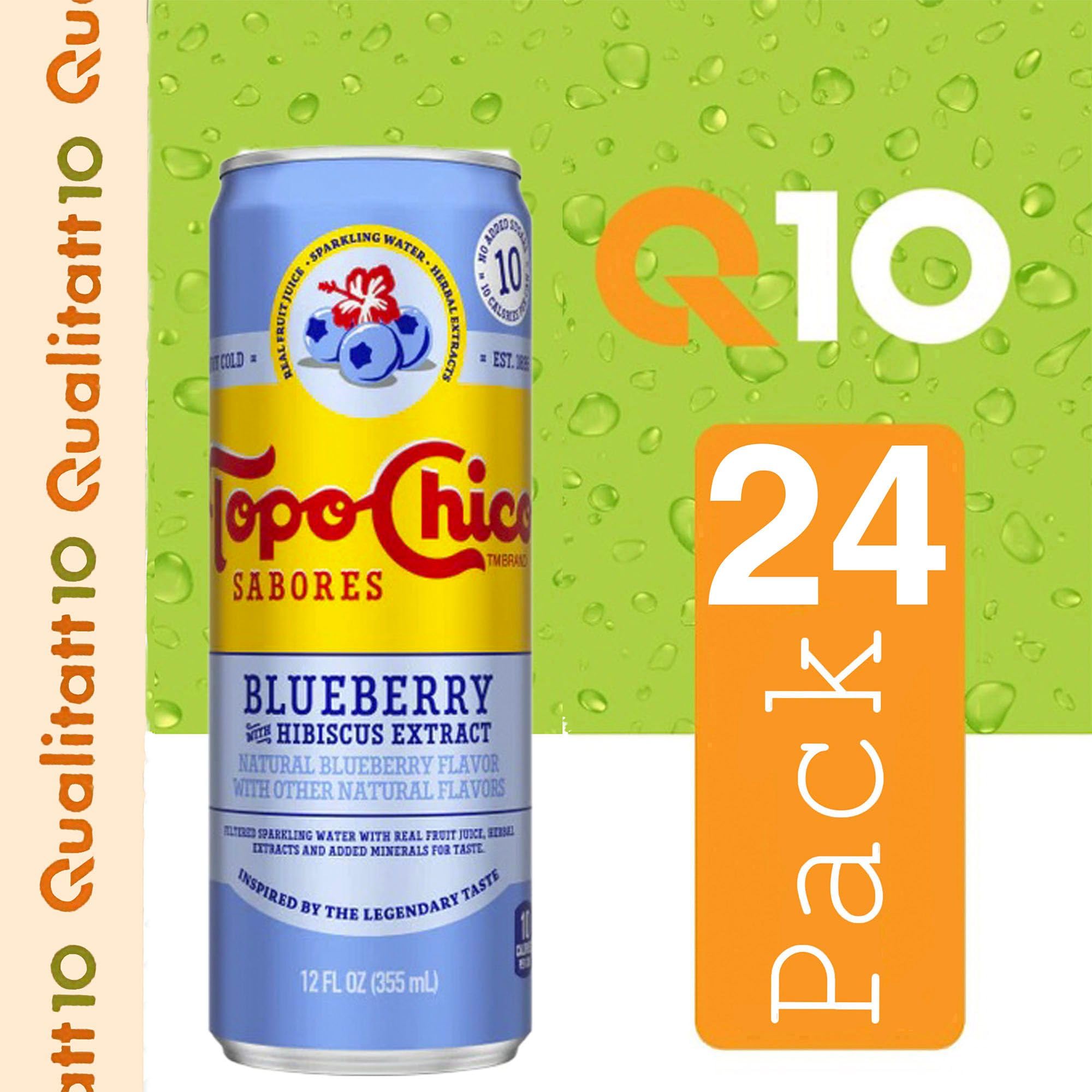 Amazon.com : Geakv Topo Chico Sabores Box 24 Pack of Blueberry