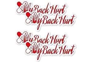 Make Work Fun And Relax Your Time with 4PCS Funny My Back Hurts Stickers