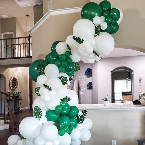 Miniatura 5 de AobkDeco Kit de arco de guirnalda de globos verdes de 5101218 pulgadas, globos de diferentes tamaños para decoraciones de Navidad, temática de