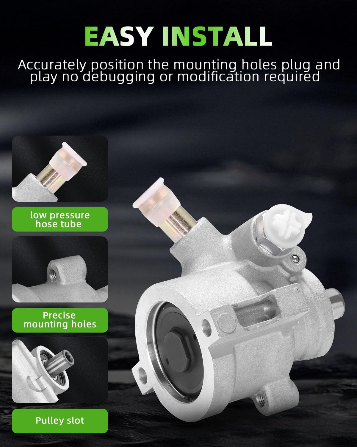 SCITOO Power Steering Pump For 1997-2013 for Chevrolet Corvette 20-822 Power Assist Pump