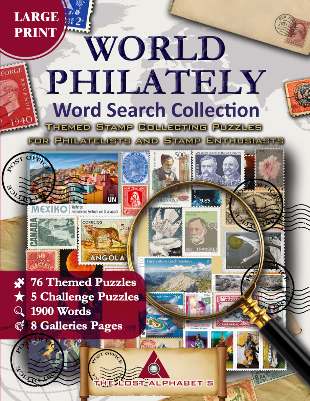 World Philately Word Search Collection: Themed Stamp Collecting Puzzles for Philatelists and Stamp Enthusiasts