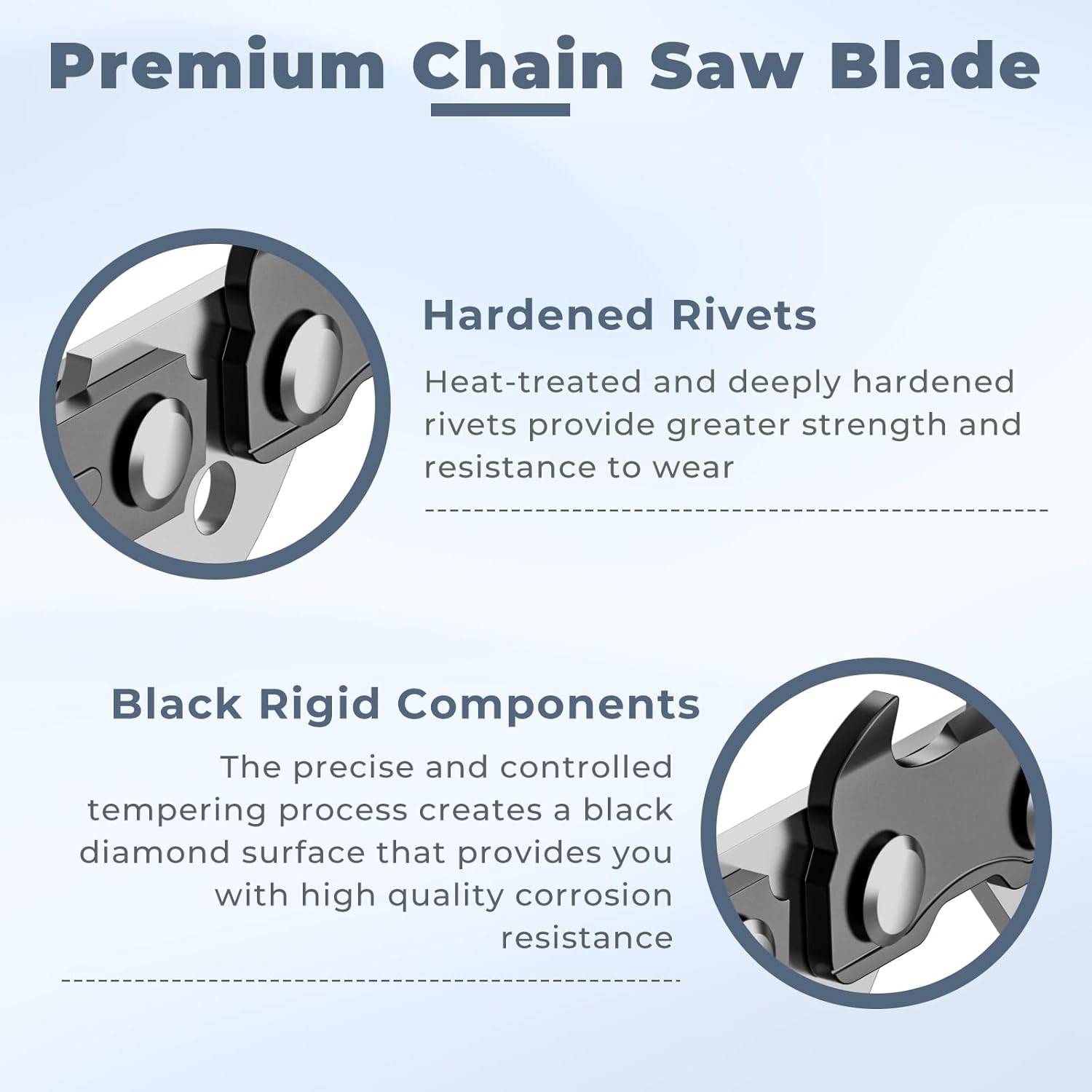 8 Inch Pole Saw Chain Replacement for Sun Joe Models SWJ800E,SWJ806E,SWJ802E,SWJ801E, 8" Chainsaw Chain,33 Drive Links 0.050" Gauge 3/8" LP Pitch (3 Pack)