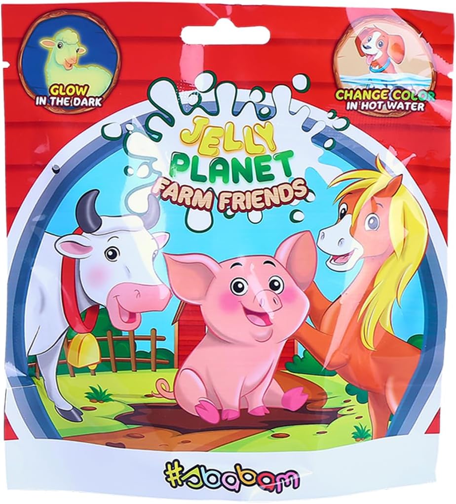 #sbabam Funny Box Jelly Planet Farm Friends Set of 4 Soft and Scented Newsstand - Farm Animals for Kids Ideal as a Baby Gift