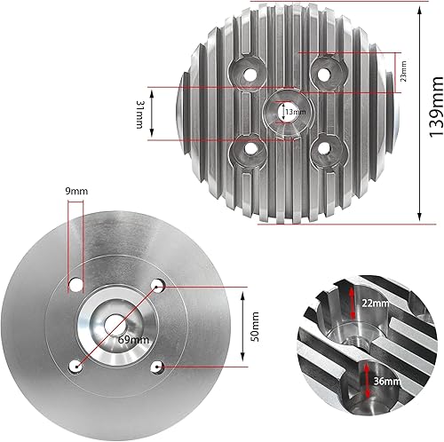 Miniatura 2 de CDHPOWER LD100 Cabezal de carreras de mayor rendimiento para 2 tiempos LD100YD100-100cc