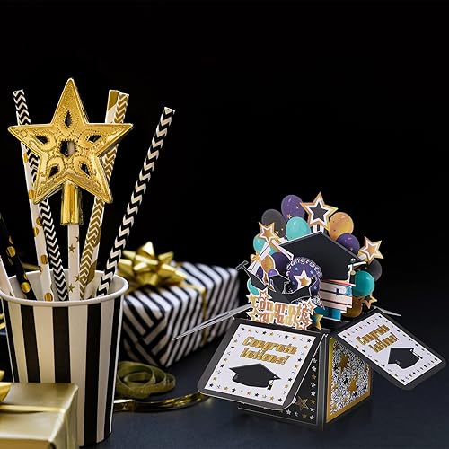 Miniatura 7 de Teling Paquete de 2 tarjetas de felicitación de Navidad, tarjetas emergentes de Navidad con sobres, caja 3D, tarjetas para fiestas de Navidad,