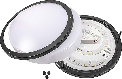 Miniatura 5 de LB72160 - Lámpara de techo LED empotrada, 12 pulgadas, 15 W (equivalente a 150 W) regulable 1200 lm, luz diurna de 5000 K, lámpara redonda de bronce
