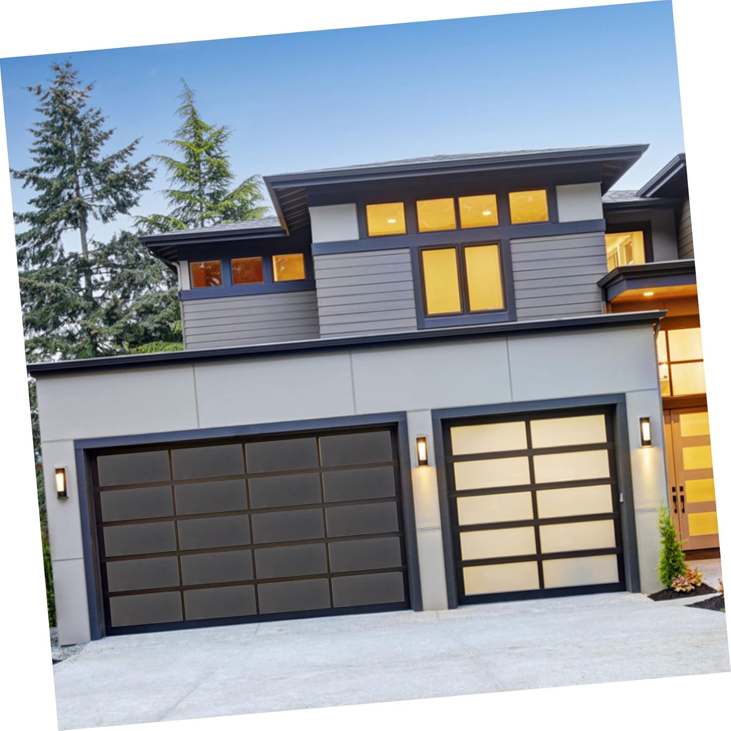 TEHAUX 32pcs Car Garage Door Fake Window Magnets Magnetic Panels Sheets Window Decals